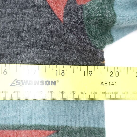 7th Ray Cardigan Women's Small Burgundy Aztec Pockets Long Sleeve Hooded Sweater - Picture 2 of 6